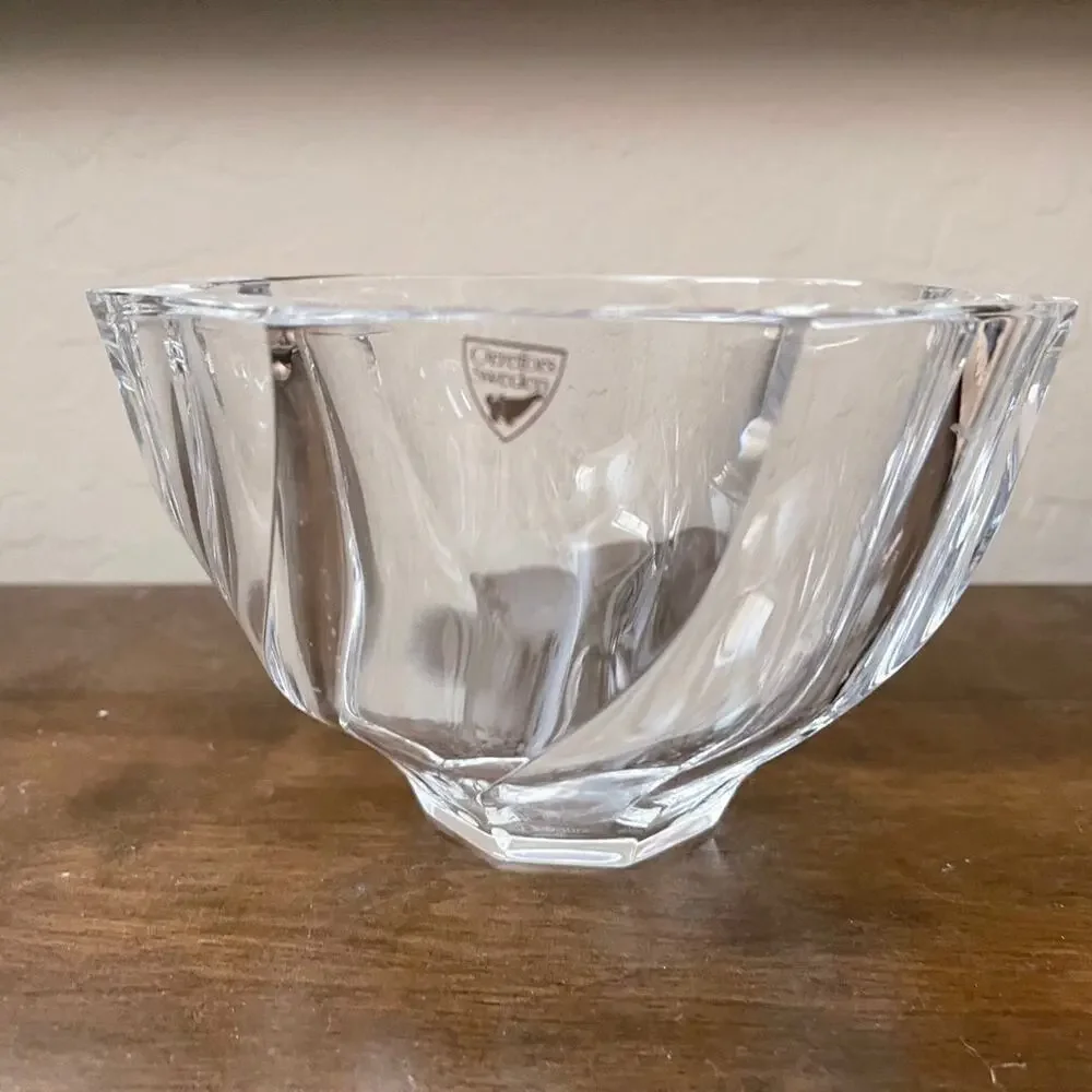 Vintage Orrefors Sweden Crystal glass bowl Kosta Boda 8